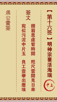 周公灵签 第16签:明神宗要活海瑞