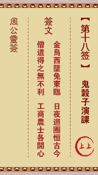 周公灵签 第18签:鬼谷子演课